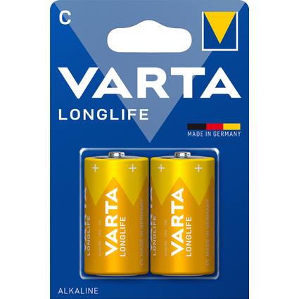 VARTA Pile alcaline Longlife, Baby (C/LR14)