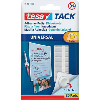 tesa TACK Pte  fixer UNIVERSAL, amovible, blanc