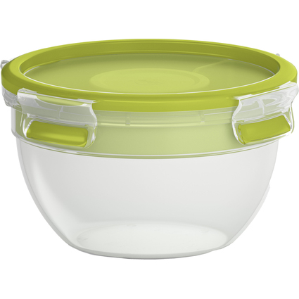emsa Bote  salade CLIP & GO, 1,0 L, transparent / vert
