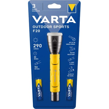 VARTA Lampe de poche LED "Outdoor Sports F20", 2 AA