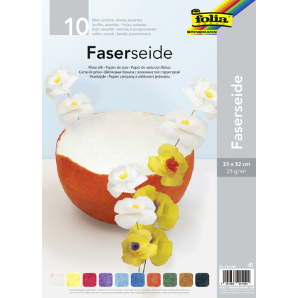 folia Soie de paille, 230 x 320 mm, 25 g/m2, assorti