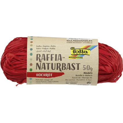 folia Raphia naturel, 50 g, carlate