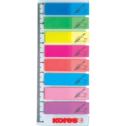 Kores Index "Signer ici"- film, 12 x 45 mm, 8 x 25 feuillets