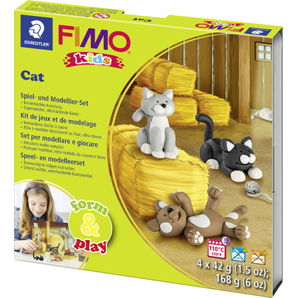 FIMO kids Kit de modelage Form & Play "Cat", niveau 2