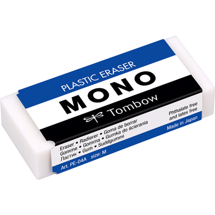 Tombow Gomme en plastique "MONO M", blanc