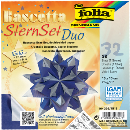 folia Feuilles de papier pliable toile Bascetta, 75 g/m2