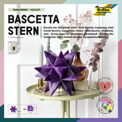 folia Feuilles de papier pliable toile Bascetta, violet