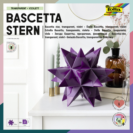 folia Feuilles de papier pliable toile Bascetta, violet