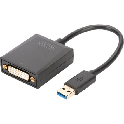 DIGITUS adaptateur graphique USB 3.0  - DVI, USB  DVI,noir