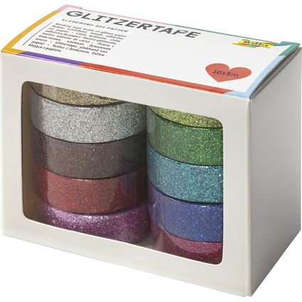 folia Ruban adhsif dco "Glitter Tape", kit de 10