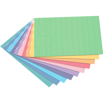 folia Carton  motif "rayures petit", 500 x 700 mm, 300 g/m2