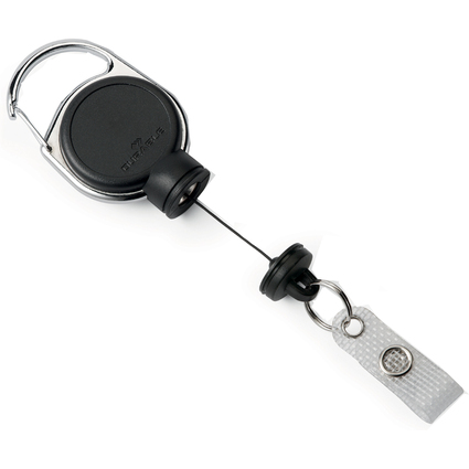DURABLE Enrouleur "EXTRA STRONG", pour porte-carte, noir