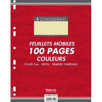 CONQUERANT SEPT Feuillets mobiles en couleur, seys, jaune