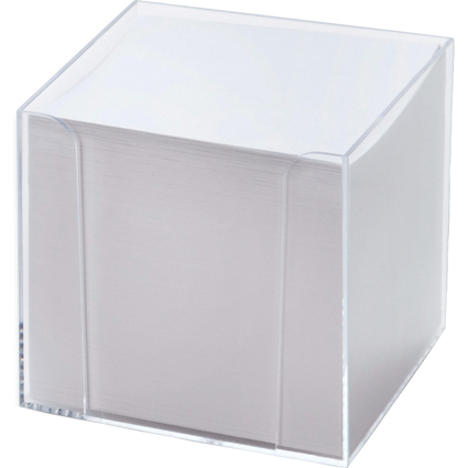 folia Bloc cube avec botier, plastique, transparent