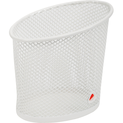 ALBA Pot  crayons "MESHCUP", en fil d'acier, blanc