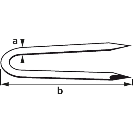 suki. Cavaliers pour clture 1,6 x 16 mm, acier galvanis