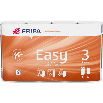 Fripa Rouleau d'essuie-tout Easy, 3 couches, ultra blanc