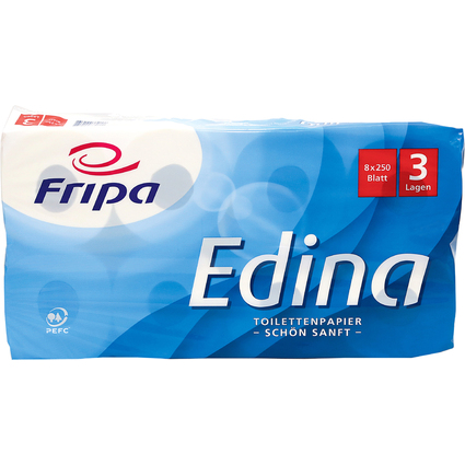 Fripa Papier toilette Edina, 3 couches, extra blanc