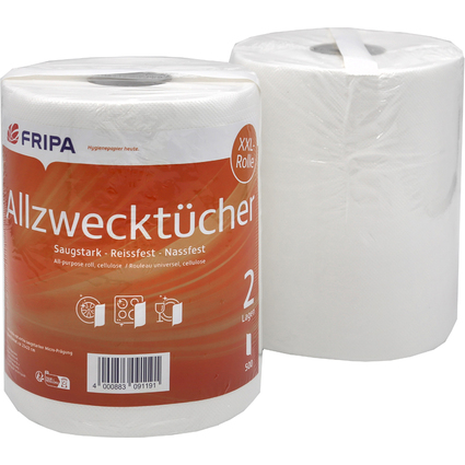 Fripa Papier nettoyant multi-usage, blanc, sur rouleau