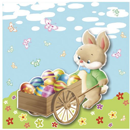 PAPSTAR Serviettes  motif de Paques "Easter Bunny"