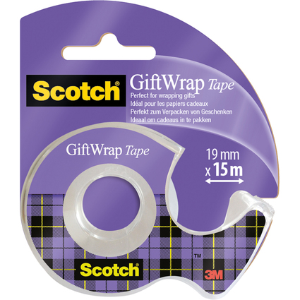 Scotch Ruban adhsif pour cadeau "GiftWrap Tape", dvidoir