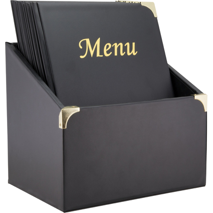 Securit Protge-menus BASIC dans une bote de 10, A4, noir