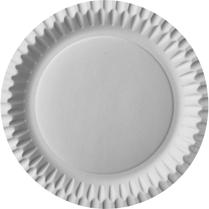 STARPAK Assiette en carton, rond, diamtre: 230 mm, blanc