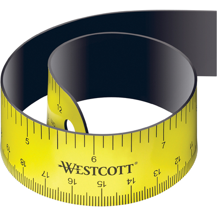 WESTCOTT Rgle plate, longueur: 300 mm, flexible, magntique