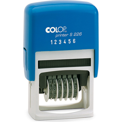 COLOP Tampon numroteur Printer S226, 6 positions, bleu