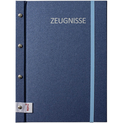 ROTH Zeugnismappe Metallium mit Buchschrauben, blau