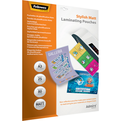 Fellowes Pochette de plastification, A3, mat, 160 microns