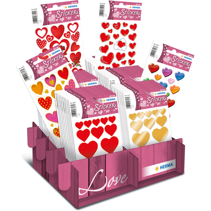 HERMA Sticker DECOR Love classique, dans un prsentoir de