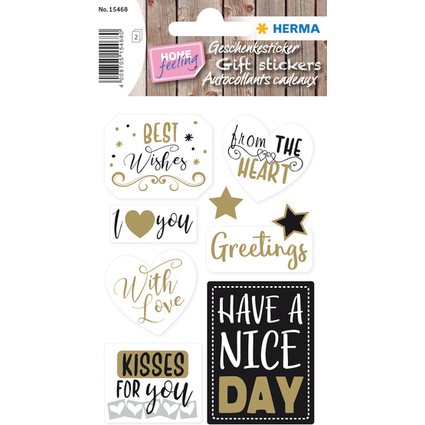 HERMA Sticker cadeau HOME "Best Wishes"