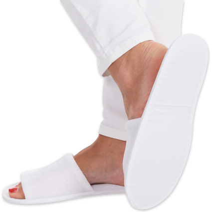 HYGOSTAR Chaussons jetables SAFETY, ouvert, blanc