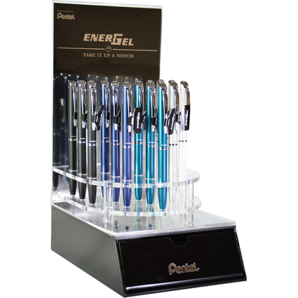 Pentel Stylo roller  encre gel EnerGel Hi-Class, prsentoir