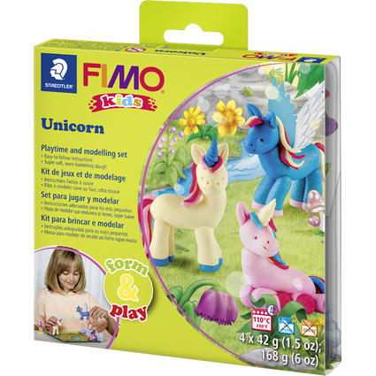 FIMO kids Kit de modelage Form & Play "Unicorn", niveau 2