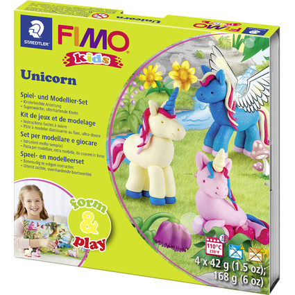 FIMO kids Kit de modelage Form & Play "Unicorn", niveau 2