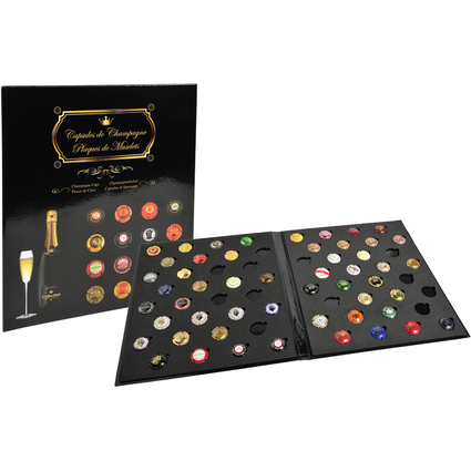 EXACOMPTA Album pour capsules de champagne, noir