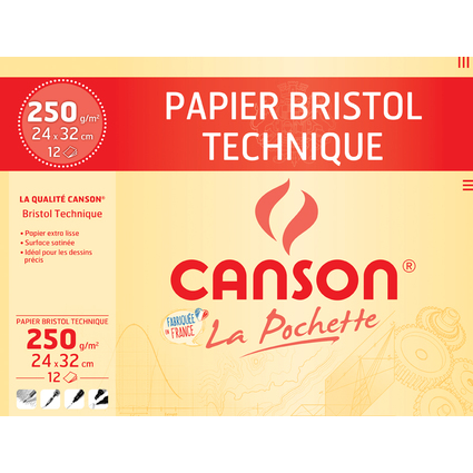 CANSON Papier bristol technique, 240 x 320 mm, 250 g/m2