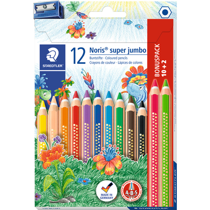 STAEDTLER Crayon de couleur triangulaire Noris super jumbo