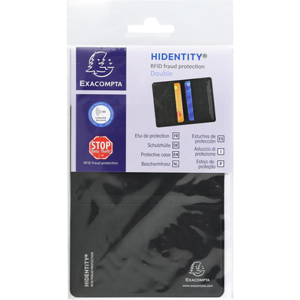 EXACOMPTA Etui de protection RFID Hidentity Double, noir