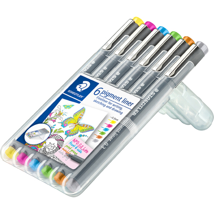 STAEDTLER Feutre  pigment, tui de 6