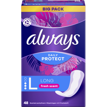 always Protge-slip Daily Protect Long avec parfum fracheur