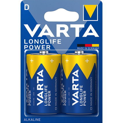 VARTA Pile alcaline Longlife Power, Mono (D/LR20)