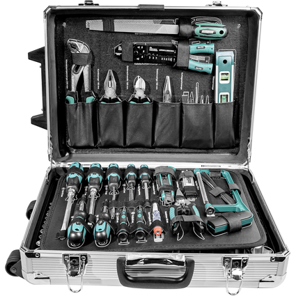 BRDER MANNESMANN Jeu d'outils, 159 pices, valise en alu