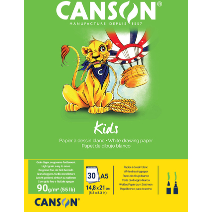 CANSON Bloc  dessin Kids, A5, 90 g/m2, 30 feuilles