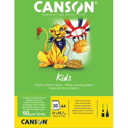 CANSON Bloc  dessin Kids, A4, 90 g/m2, 30 feuilles