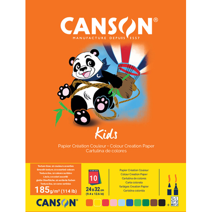 CANSON Bloc papier cration couleur Kids, 240 x 320 mm