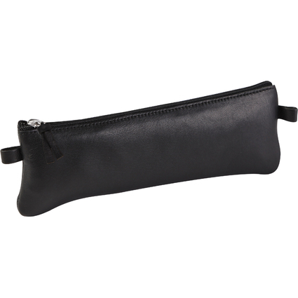 Clairefontaine Trousse plate, cuir noir