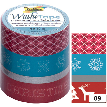 folia Rubans autocollants dco Washi-Tape NOEL RETRO,